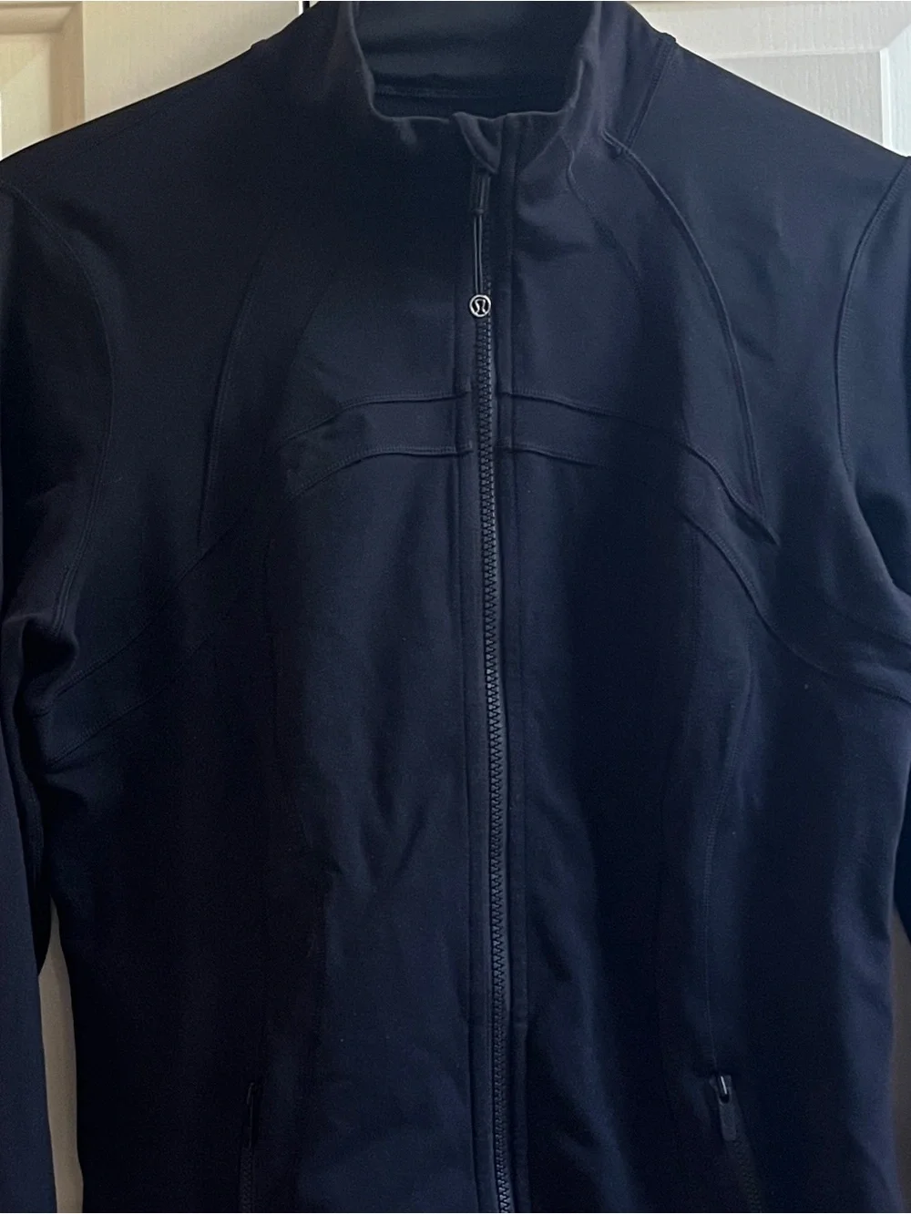 🍒LULULEMON sz 14 Classic DEFINE JACKET SOLID BLACK *LUON (W3GQ6S) - Picture 2 of 4